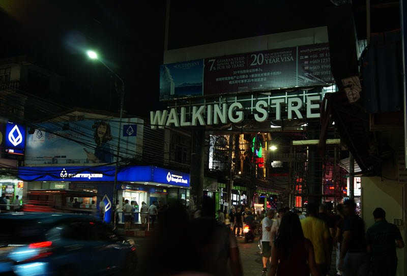 Go-go bars in Walking Street in Pattaya.